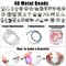 AMAZING TIME 130 Pieces DIY Charm Bracelet Making Kit Including Jewelry Beads, Snake Chains for Girls Teens Age 8-12 Unicorn Mermaid Gifts Christmas Stocking Stuffer